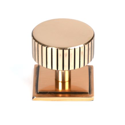 Polished Bronze Judd Cabinet Knob - 38mm (Square)