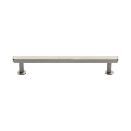 Heritage Brass Cabinet Pull Hexagon Design with 16mm Rose 160mm CTC Satin Nickel finish