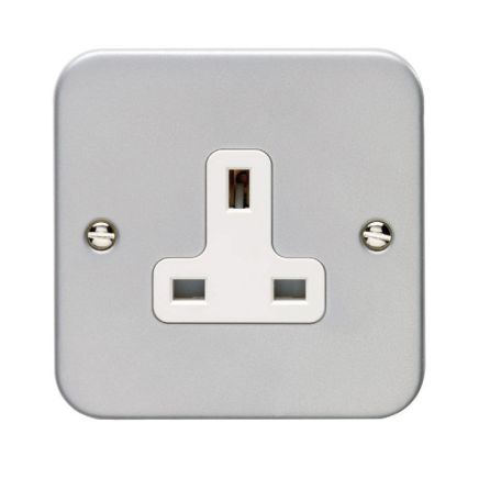 Eurolite Metal Clad 1 Gang Unswitched Socket Metal Clad