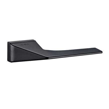 Oro & Oro Ace Lever Door Handle on Square Rose - Matt Black (Pair)