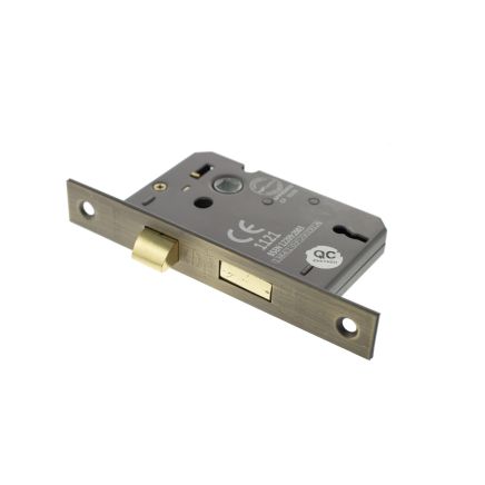 Atlantic 3 Lever Key Sashlock [CE] 3" - Matt Antique Brass