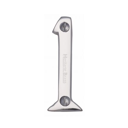 Heritage Brass Numeral 1 Face Fix 51mm (2") Polished Chrome finish