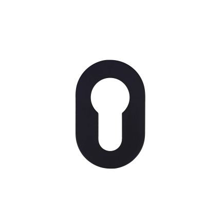 Zoo Hardware Euro Profile Escutcheon - Rosso Mini - 50 x 32 x 3 - Black