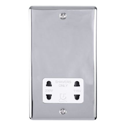 Eurolite Enhance Decorative Shaver Socket Polished Chrome