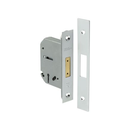 Jedo 3 Lever Deadlocks 65mm Satin Chrome - By Frelan Hardware - JL1092SC
