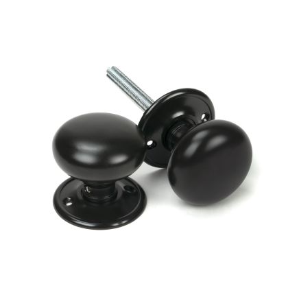 Aged Bronze 49mm Mushroom Mortice/Rim Knob Set