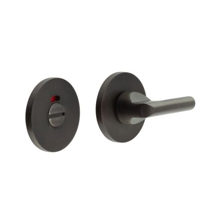 CR-804 Dark Bronze Thumb Turn & Lock Round Rose w/ Indicator - By Frelan Hardware - CR-804AJ7DB