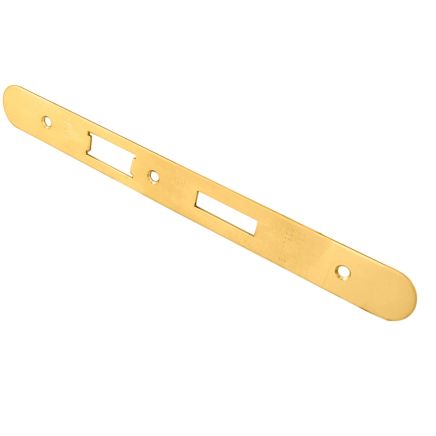 Forend Strike & Fixing Pack To Suit Din Euro Sash/Bathroom Lock-Pvd-Radius Forend - PVD
