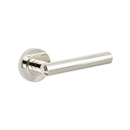 Richmond Door Handles Plain Rose Polished Nickel - By Frelan Hardware - BUR45KIT157