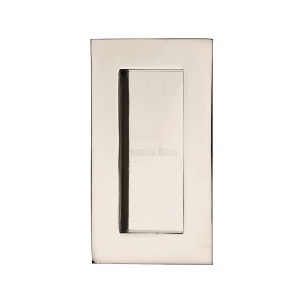 4" Flush Handle Polished Nickel Finish