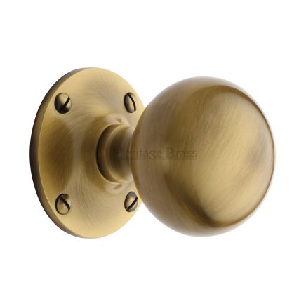 Heritage Brass Mortice Knob Westminster Design Antique Brass Finish