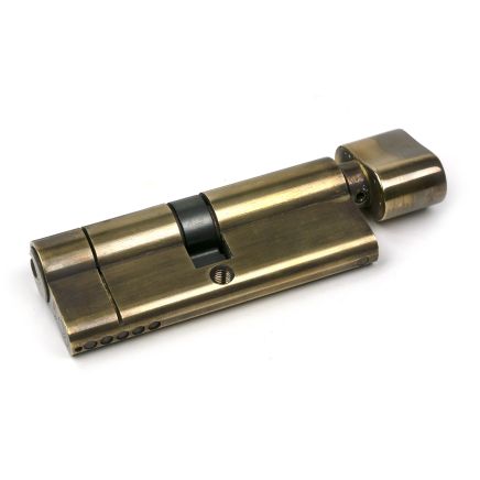 Aged Brass 40/40 5pin Euro Cylinder/Thumbturn