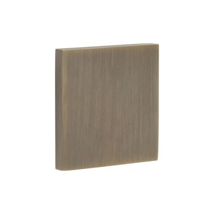 CR-N10 Antique Brass Blank Square Rose Escutcheon Cover - By Frelan Hardware - CR-O10AB