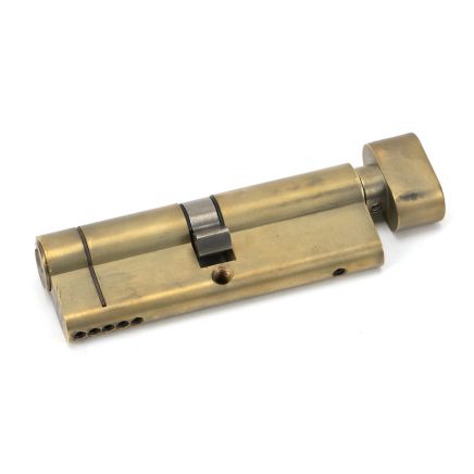 Aged Brass 45/45 5pin Euro Cylinder/Thumbturn