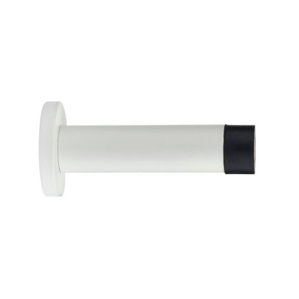 Zoo Hardware Door stop - cylinder - 70mm projection with rose - White