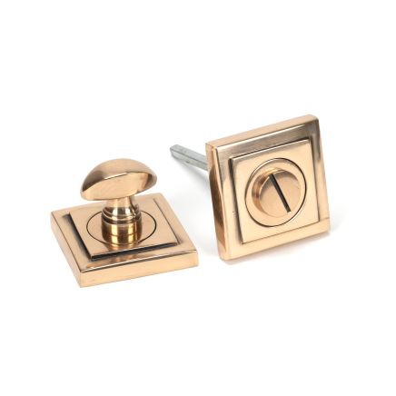 Polished Bronze Round Thumbturn Set (Square)