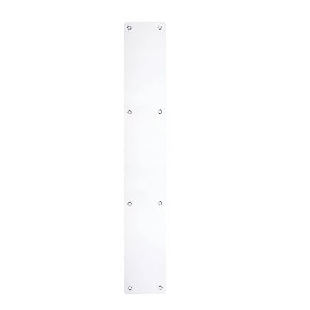 Zoo Hardware Finger Plate - Blank (Rounded Corner) 75mm x 475mm - PSS - Stainless Steel