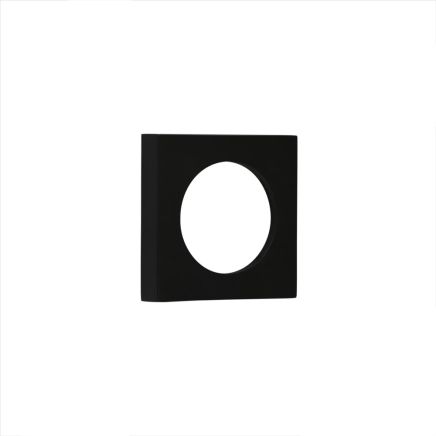 Burlington Plain Square Outer Rose for Escutcehons Black - By Frelan Hardware - BUR171MB