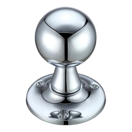 Zoo Hardware Ball Mortice Knob Furniture 60mm Rose dia. - Polished Chrome