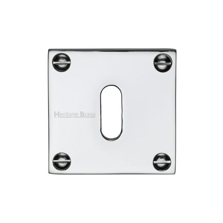 Heritage Brass Keyhole Escutcheon Polished Chrome finish