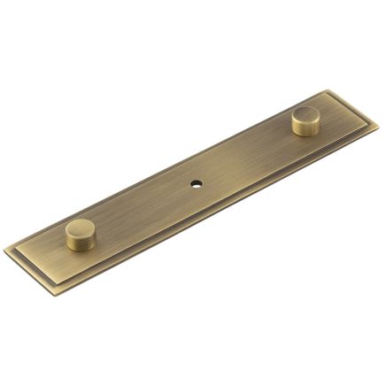 Rushton Backplate for Cupboard Knobs 140x30mm Antique Brass - By Frelan Hardware - HOX6090AB