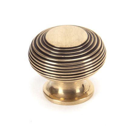 Polished Bronze Beehive Cabinet Knob 40mm