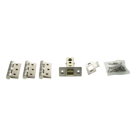 Atlantic Latch Pack [CE] 2.5" (Latch x1) + 3"x2" (Hinge x3) - Satin Nickel