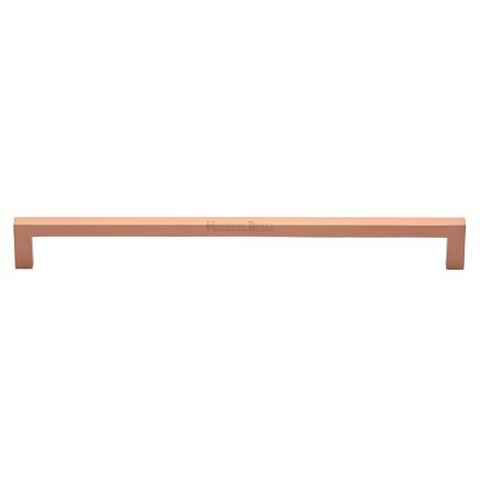Heritage Brass Cabinet Pull City Design 256mm CTC Satin Rose Gold Finish