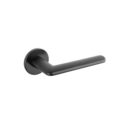 Tupai Rapido 5S Line Tavira Lever Door Handle on 5mm Slimline Round Rose - Pearl Black