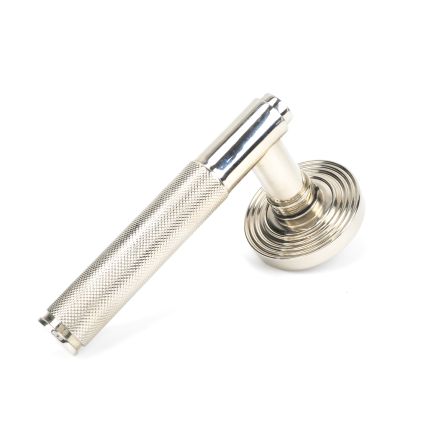 Polished Nickel Brompton Lever on Rose Set (Beehive)