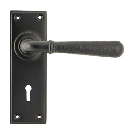 Aged Bronze Hammered Newbury Lever Lock Set