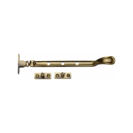 Heritage Brass Casement Window Stay Spoon Pattern 8" Antique Brass finish