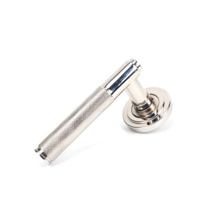 Polished Nickel Brompton Lever on Rose Set (Art Deco) - Unsprung