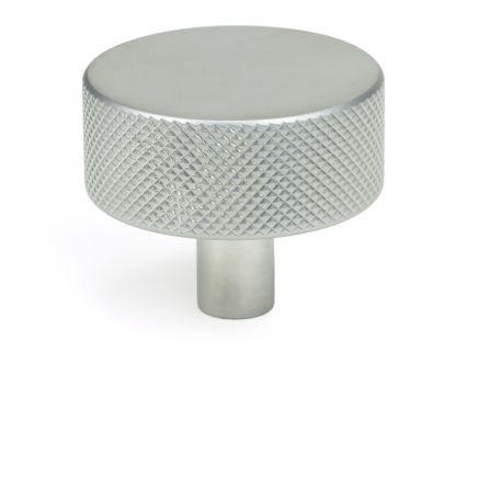Satin Chrome Brompton Cabinet Knob - 38mm (No rose)