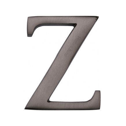 Heritage Brass Alphabet Z Pin Fix 51mm (2") Matt Bronze Finish