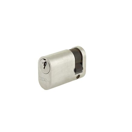Oval Profile Single Cylinders 40mm Satin Chrome - By Frelan Hardware - JL40-OPSSC