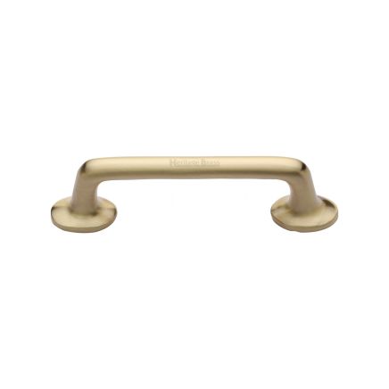 Heritage Brass Cabinet Pull Traditional Design 96mm CTC Satin Brass Finish