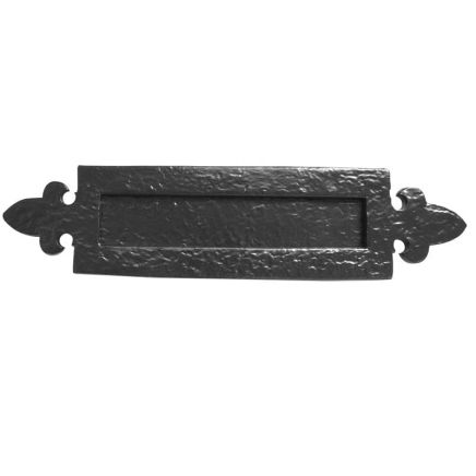 Antique Fleur De Lys Letterplates 236x84mm Black - By Frelan Hardware - JAB13