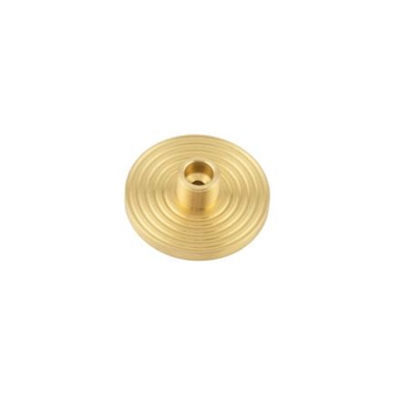 Burlington Reeded Bases to Suit Wall Mounted Doorstops Satin Brass - By Frelan Hardware - BUR974SB