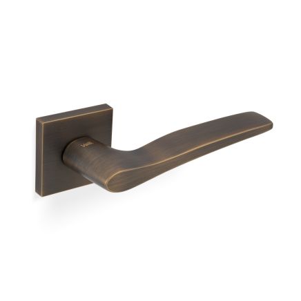 Valli Otello Lever on Square Rosette - Antique Brass