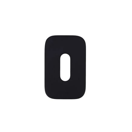 Zoo Hardware Standard Profile Escutcheon - Rosso Mini Squircle - 50 x 32 x 3 - Black