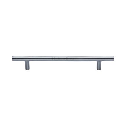 Heritage Brass Cabinet Pull Bar Design 160mm CTC Satin Chrome Finish