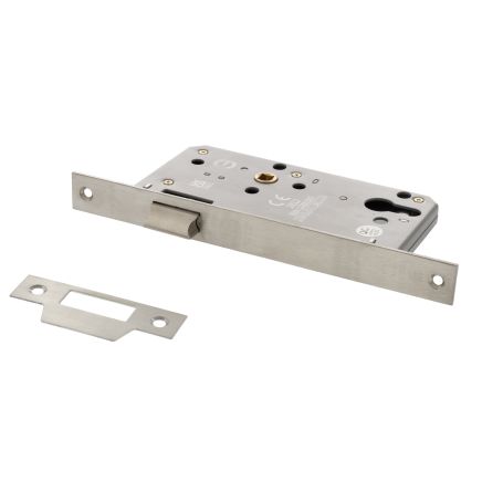 Atlantic DIN Latch 60mm backset - Satin Stainless Steel