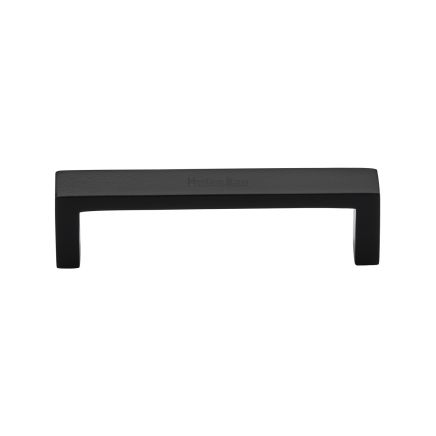 Heritage Brass Cabinet Pull Wide Metro Design 101mm CTC Matt Black Finish