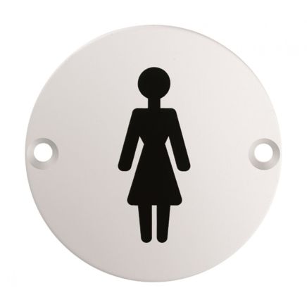 Signage Female Symbol  - Satin Stainless Steel