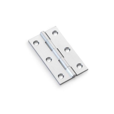 Alexander & Wilks - Heavy Pattern Solid Brass Cabinet Butt Hinge - Satin Chrome - 3"