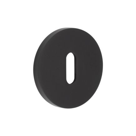 CR-R10 Black Standard Keyway Round Rose Escutcheon - By Frelan Hardware - CR-R10MB