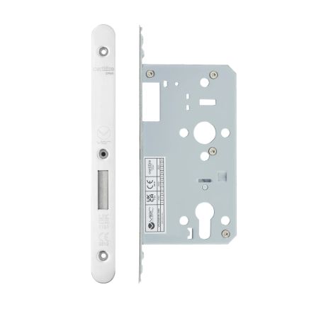 Zoo Hardware 2 Piece - DIN euro deadlock - backset 60mm - radius - Stainless Steel