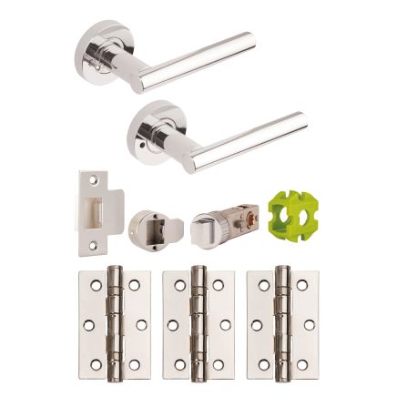 Jigtech Eden Privacy Door Pack Polished Chrome - JTB81015