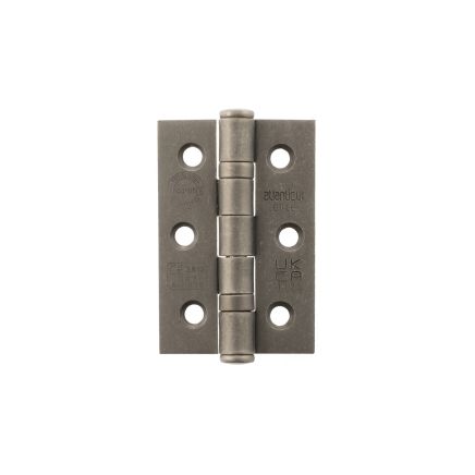 Atlantic CE Fire Rated Grade 7 Ball Bearing Hinges 3" x 2" x 2mm - Distressed Silver (Pair)